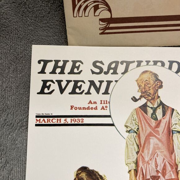 Covers From The Saturday Evening Post Fighting For Fun A Hanging Matter Lithos - Picture 8 of 15